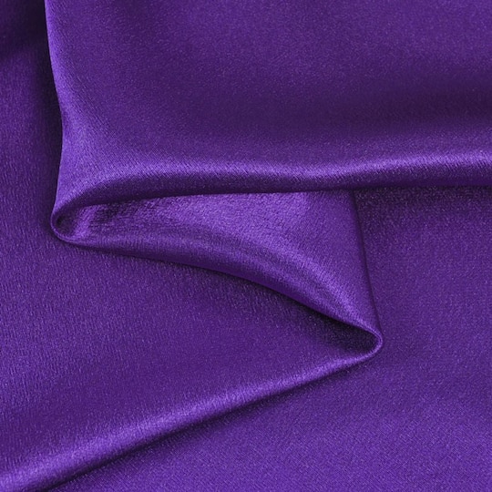 Purple Crepe Back Satin